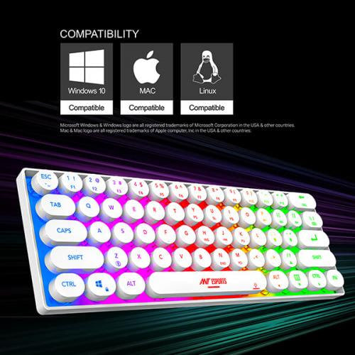 Ant Esports MK1500 Mini Retro Wireless Gaming Keyboard