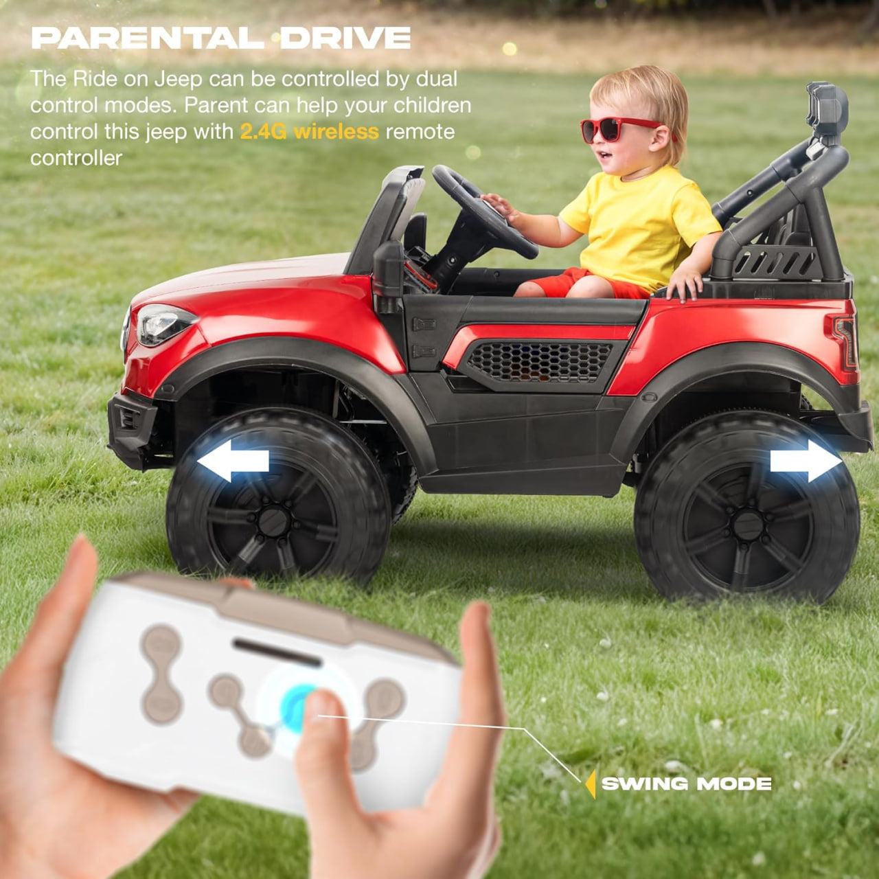 Baybee Renegade 4×4 Battery Operated Jeep for Kids, Ride on Toy Kids Car